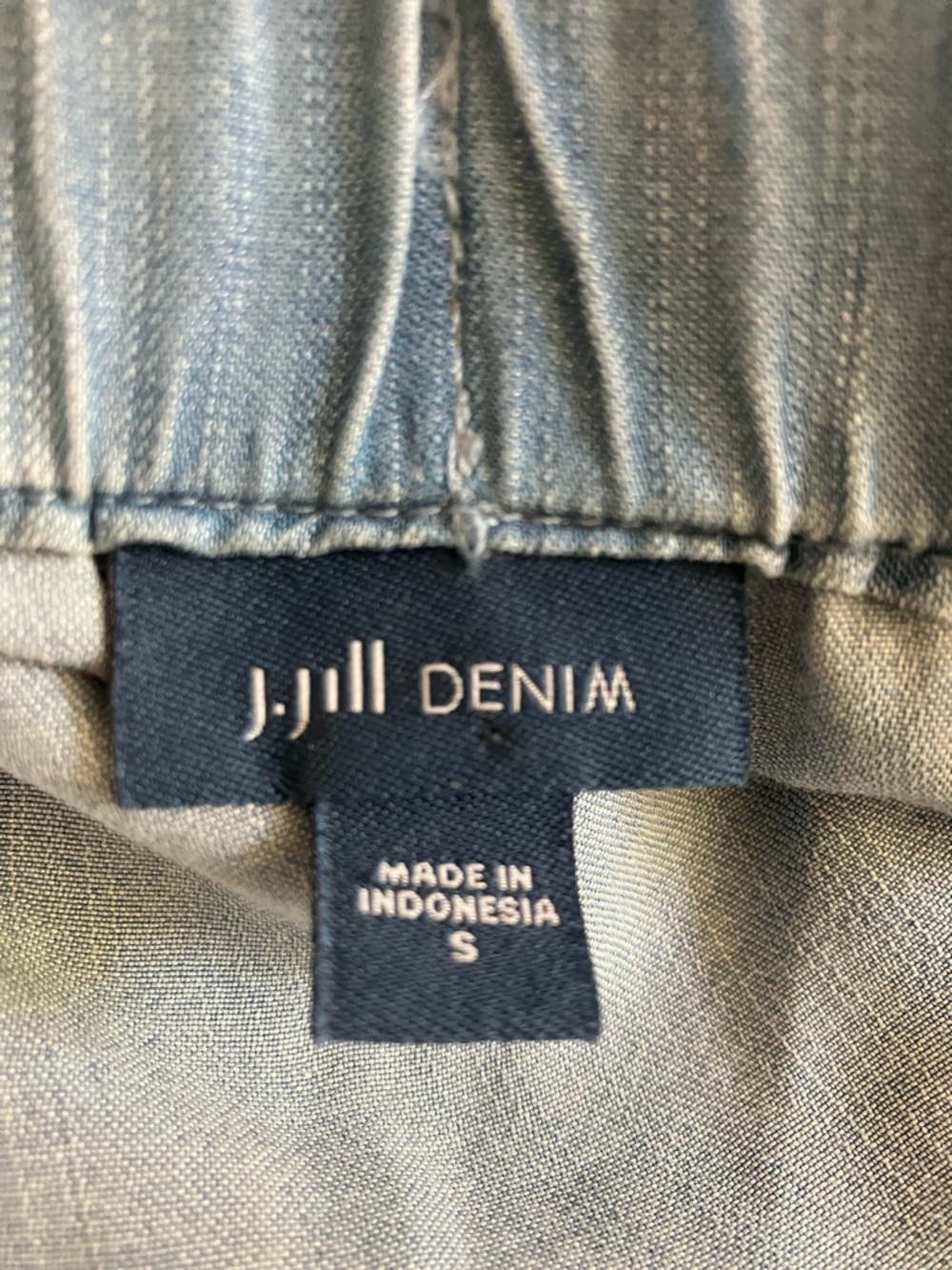 J JILL DENIM Tiered Midi Summer Skirt in Chambray Blue Women’s Size Small GUC - Picture 2 of 9
